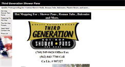 Desktop Screenshot of 3gshowerpans.com