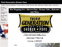 Tablet Screenshot of 3gshowerpans.com